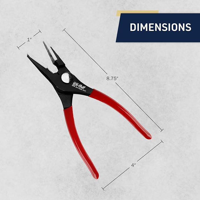 8” Needle Nose Pliers - Soft Jaw Pliers for Jewelry Making, Crafts, Electronics Repair, and Maintenance - Soft Grip Hand Tools by Kings County Tools (Red)