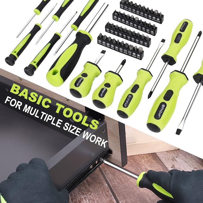 FASTPRO 220-Piece Home Tool Set, Household Repairing Tool Kit, Green