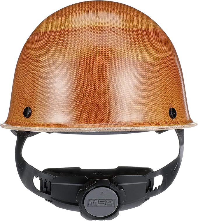 MSA Skullgard Cap Style Safety Hard Hat with Suspension - Non-Slotted Cap, Made of Phenolic Resin, Radiant Heat Loads up to 350F | Fas-Trac III Ratchet Suspension