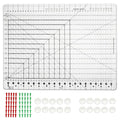 Upgrade Clear Stripology XL Slotted Quilting Ruler, 17-3/4" x 22" with Non-Slip Shatterproof Acrylic for Cutting Sewing Fabric Strips in Patchwork, Calibration Square Grid Template Marked up to 12.5"