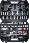 AMM Mechanics Tool Set, 1/4 in, 3/8 in and 1/2 in Drive socket set, 202 Piece