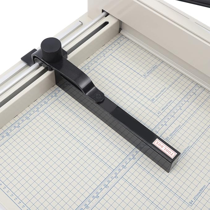 17 Inch Guillotine Paper Cutter Heavy Duty, Hss Blade Cuts 1.42in Stack 400 Sheets, Manual Paper Trimmer with Metal Base for Office Home School