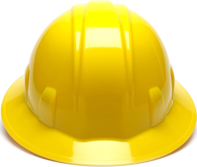 Pyramex Safety SL Series Full Brim Hard Hat 4-Point Ratchet Suspension
