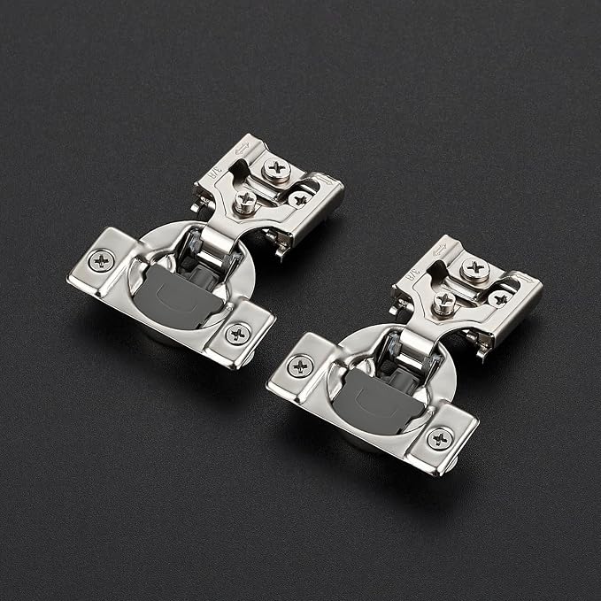 Ravinte 30 Pack 15 Pairs 3/8 Inch Overlay Soft Close Hinges for Kitchen Cabinet Satin Nickel Hidden Stainless Steel Concealed Hinges self Closing