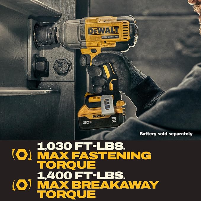 DEWALT 20V MAX Cordless Impact Wrench, 1/2 Impact Gun, 4-Speed High Torque with Hog Ring Anvil and LED Light, Brushless Motor, Precision Wrench, Tool Only (DCF900B) (Pack of 3)