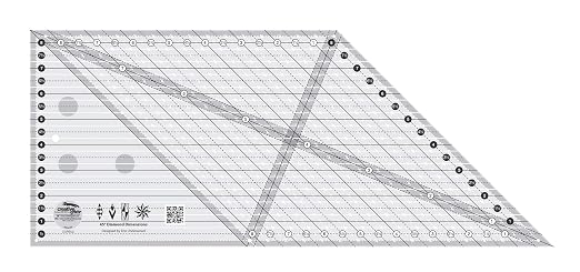 Creative Grids 45 Degree Diamond Dimensions Quilt Ruler – CGREU2 – Made in USA, 8-1/2in x 20-1/2in, Non-Slip Grip Acrylic Quilting, Sewing, Crafting, Patchwork Ruler & Template