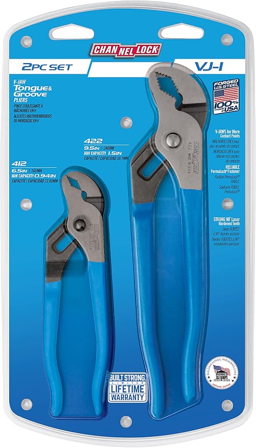 Channellock - V Jaw Tongue & Groove Set (VJ-1)
