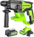 Greenworks 24V Cordless Rotary Hammer, 2.1 Joules, Brushless Motor, 1" SDS Plus Rotary Hammer Drill, 4 Modes, LED Light, 4Ah Battery & Charger Included, Ideal for Concrete, Masonry & Demolition