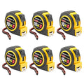 6 Pack Steel Measuring Tape, Tape Measure 33 ft, Measuring Tape Retractable, 33-Foot Basics Self-Locking Measurement Tape, Self Lock Auto Lock Tape Rule Imperial/Metric Tape Measure for Body