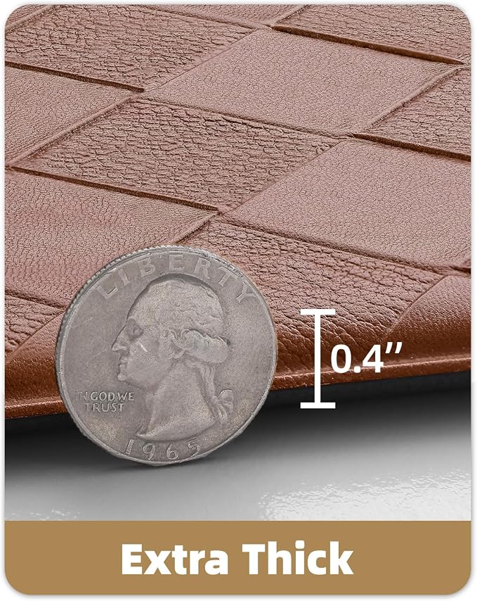 Color&Geometry Anti Fatigue Cushioned Kitchen Floor Mats,24"X71",Long Runner Rug Non Slip Waterproof,Memory Foam Padded Standing Mat for Front Sink,Brown