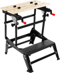Hulkfit Foldable Multifunctional Workbench, 550 Lbs Portable Work Table with Clamps for DIY Woodworking Home Repairs