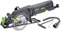 Genesis Mini Circular Saw 4.0 Amp 4-1/2" with 24T Carbide-Tipped Blade, Rip Guide, Vacuum Adapter, and Blade Wrench (GCS445SE)