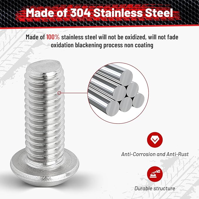 RED WOLF 10 Pack 3/8"-16 Thread T-Slot Nut Tie Down V-Ring Anchor w/1 Inch Button Head Socket Cap Screw Bolt Nut Washer for Toyota Tacoma Tundra Pickup Cargo Bolt Bed Deck Rail Cleat Included Wrench
