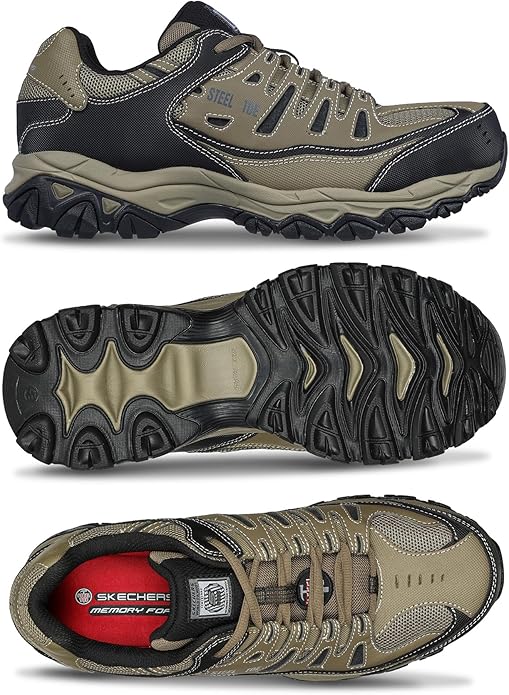 Skechers Men's Cankton Steel Toe Construction Shoe - Electrical Hazard Rated, Memory Foam