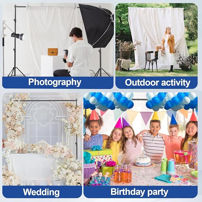 12x10FT(WxH) Heavy Duty Backdrop Stand, Photo Back Drop Stand