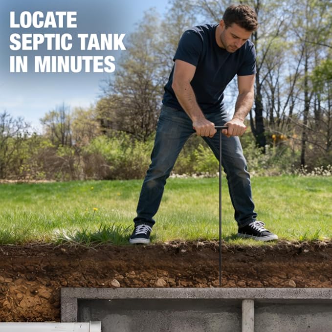 HOMESTEAD 36-Inch Soil Probe Rod with wide T handle, Comfortable Grip for Locating underground pipes and septic tanks