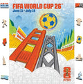 FIFA World Cup 2026 City Puzzle San Francisco Poster - Wooden Puzzles, 200 Pieces Unique Shape Puzzle, 5MM Thick, Creative Collectible Gift for Fans, Officially Licensed Product, 9.3x11.8''