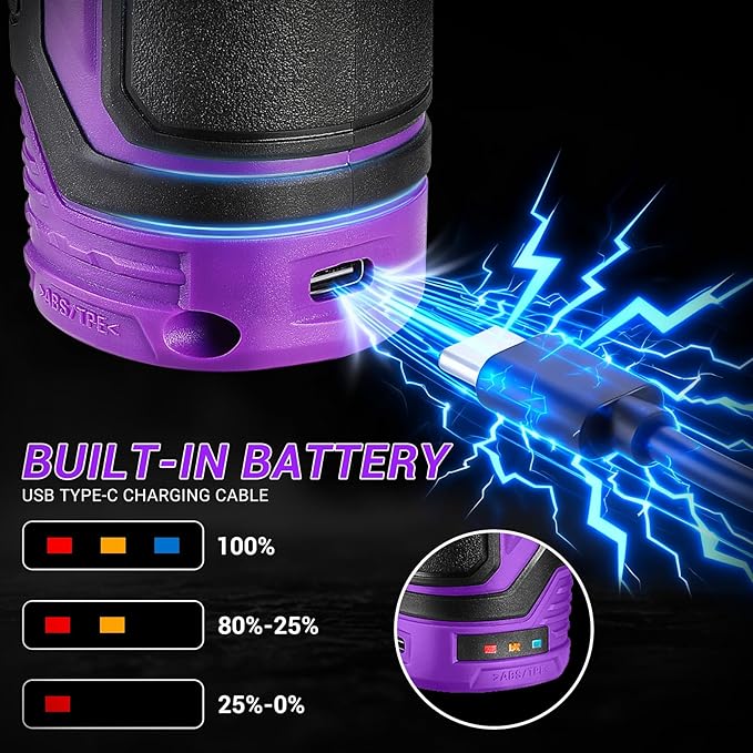 Cordless Drill：DEKOPRO 12V Power Drill Set 800RPM Electric Drills Small Drills with 3/8-inch Keyless Chuck and Portable Tool Set Gift Box (Purple)