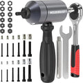 Rivet Nut Drill Adapter Kit - Dual Drive Modes: Drill/Ratchet, with 270pcs Nuts & 36pcs Mandrels (Gray)