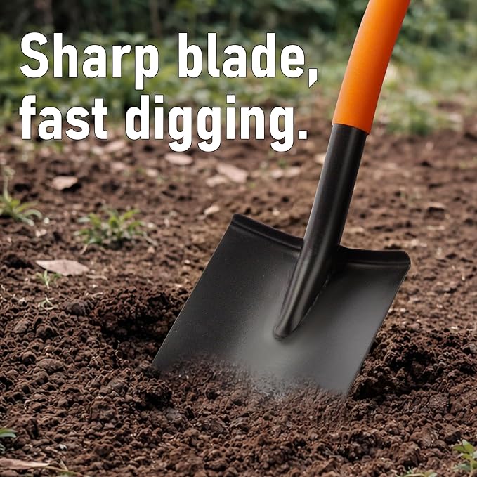 Shovel for Digging, Heavy Duty Garden Shovel with Ergonomic D-Handle, Small Shovel for Planting, 32 Inches