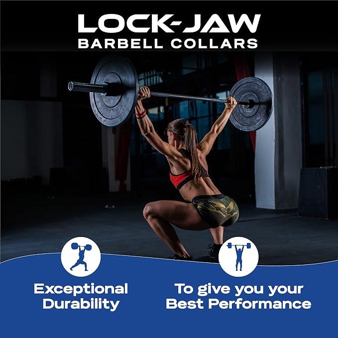 Lock-Jaw PRO 2 AXLE Barbell Collars/Clamps, 1.9" Olympic Bars