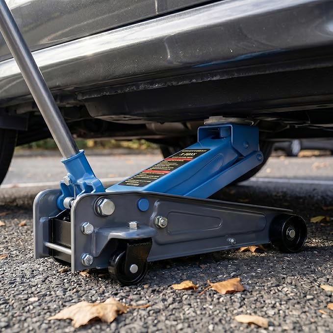 LARBANKE 3 Ton Floor Jack with 360° Swivel Castors,Heavy-Duty Floor Jack Load Capacity up to 6,600 lbs,Carbon Steel Jack for Rapid Lifting,Range from 5.31''-18.11'',Suitable for a Wide Range of Cars