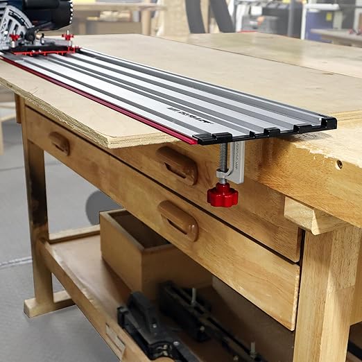 Milescraft 1409 Track Saw Guide - Universal for 7-1/4" Circular Saws, 50" Cutting Range, 2" Depth, Aluminum