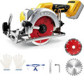 Cordless Circular Saw (Tool Only) Compatible with Dewalt 20V Battery, 5 Inch Brushless Power Saw with 0-45° Bevel, Max Cutting Depth 1.6" (90°)/1.28" (45°) for Wood, Plastic, Soft Metal