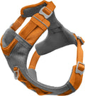 Kurgo Journey Air Dog Harness, Orange, Extra Large | Padded Chest, Ripstop Outer & Breathable Mesh, Back Assist Handle, Rust-Free Aluminum Hardware, Reflective Trim