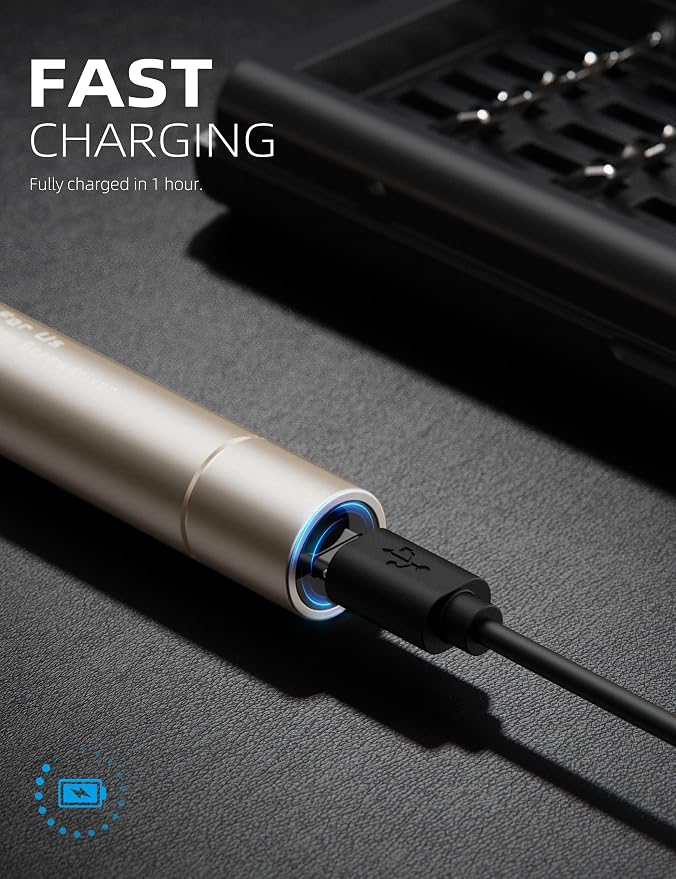 iFu 42-in-1 Mini Electric Screwdriver, Cordless Precision Repair Kit | Need to fix a laptop or drone? This 42-in-1 cordless screwdriver set with 37 magnetic bits makes electronics repair simple.
