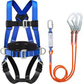 DIJJIG Full Body Safety Harness Kit OSHA/ANSI Compliant for Roofing | Includes internal shock-absorbing lanyard, orange harness for construction, durable and ready for fall protection