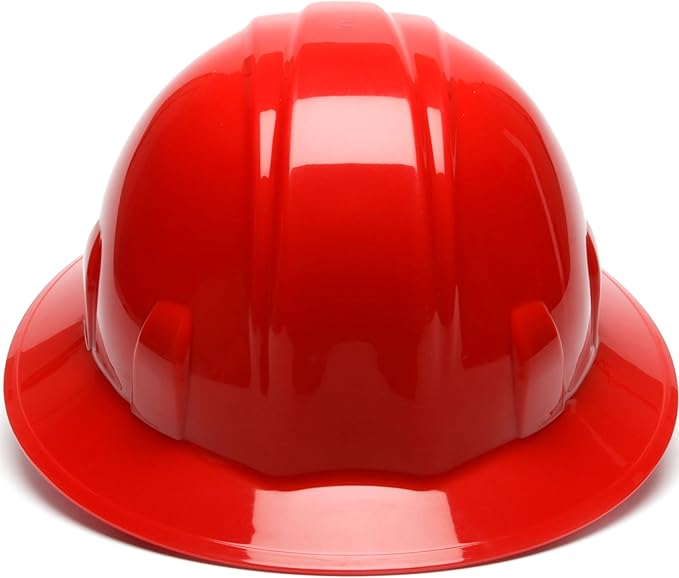 Pyramex Safety SL Series Full Brim Hard Hat 4-Point Ratchet Suspension