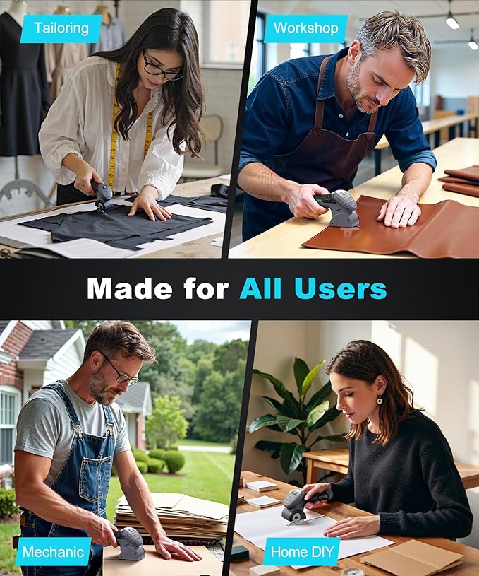 2026 Cordless Electric Scissors, Fast Charging Rechargeable Cardboard Cutter with Replaceable Blades and Long-Lasting Battery, Effortless Cutting for Cloth, Fabric, Plastic & Leather