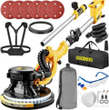 Drywall Sander, 950W 8.5A Electric Drywall Sander with Vacuum Dust Collector, 9 Variable Speed 800-2100RPM, 26FT Power Cord, Wall Sander for Popcorn Ceiling, Pole Sander for Drywall (Yellow)