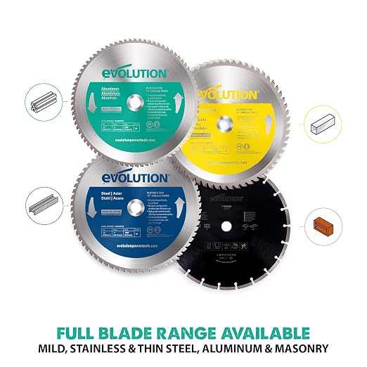 Evolution Power Tools 12BLADEAL Aluminum Cutting Saw Blade, 12-Inch x 80-Tooth, Green