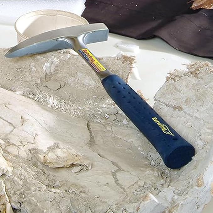 ESTWING Rock Pick - 14 oz USA Made Geology Hammer with Pointed Tip & Shock Reduction Grip - E3-14P