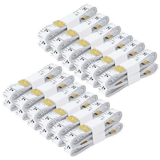 GliSun Soft Tape Measure 24 Pack Measuring Tape Bulk for Body Sewing Tailor Cloth Vinyl Measurement Craft Supplies,150cm/60inch Accurate Soft Double Scale Ruler-White