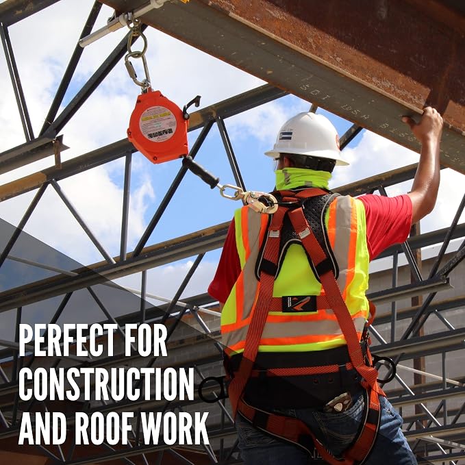 Warthog Comfort MAXX - Safety Harness for Construction – Fall Protection Equipment with Removable Belt and Lumbar Support, Side D-Rings, and Padding, OSHA & ANSI Compliant (3XL)