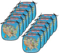 Lunarable Americana Chair Cushion Pads Set 12, Map of USA Cowboy Corn Field Lobster Farming and Agriculture Art, Anti-Slip Seat Padding for Kitchen & Patio, 16"x16", Blue Multicolor