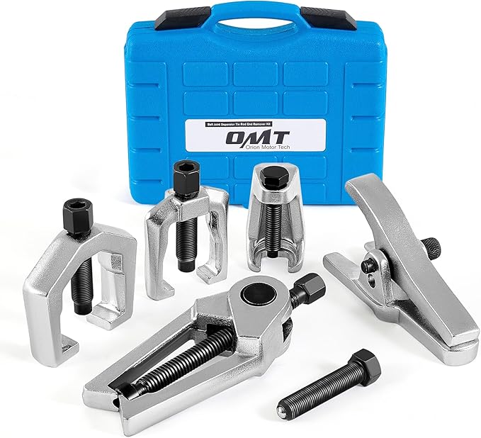 Orion Motor Tech 5pc Ball Joint Separator, Pitman Arm Puller, Tie Rod End Tool Set for Front End Service, Splitter Removal Kit (BL06)
