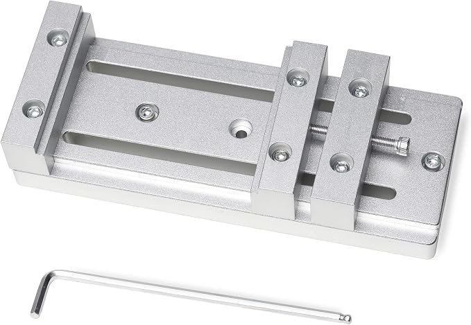 FoxAlien Mini Low Profile Bench Vise Workholding Clamp Work Table for FoxAlien 3018, Masuter 3, Masuter Pro, 3S, XE-PRO, WM-3020 Vasto CNC Router Machine