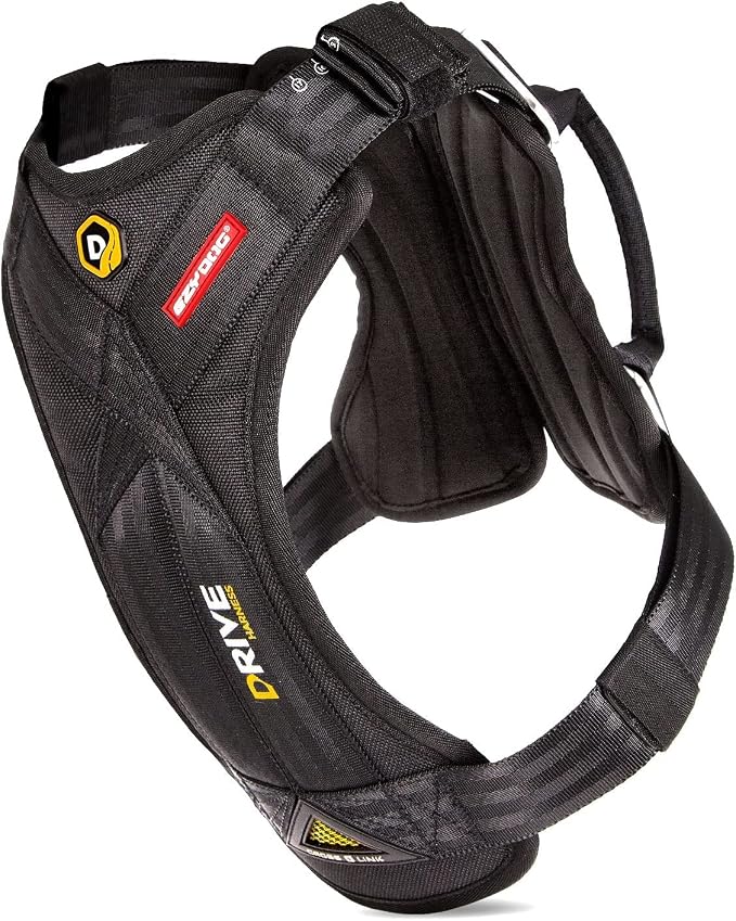 EzyDog Drive Dog Car Harness, Crash Tested and Certified - Large | US-FMVSS 213 Certified Dog Seat Belt Harness, Adjustable, Padded Comfort Chest Plate, Dual Metal SR Buckles