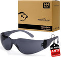 BISON LIFE Clear Safety Glasses – ANSI Z87.1 Scratch & Impact Resistant Wrap Around Eye Protection Goggles for Men & Women