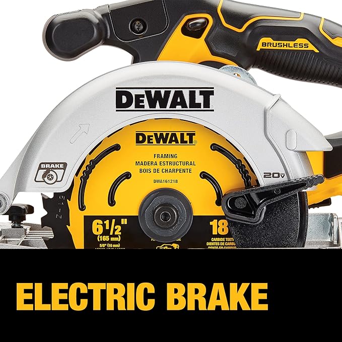 DEWALT DCS565BR 20V MAX Brushless Lithium-Ion 6-1/2 in. Cordless Circular Saw (Tool Only) (Renewed)