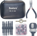 Tire Repair Rubber Nail Kit with Ratcheting Screwdriver, Needle-Nose Pliers & Organizer Case, Fast Self-Service Tool for Car, Truck, Motorcycle, Tractor Tire Puncture Repair
