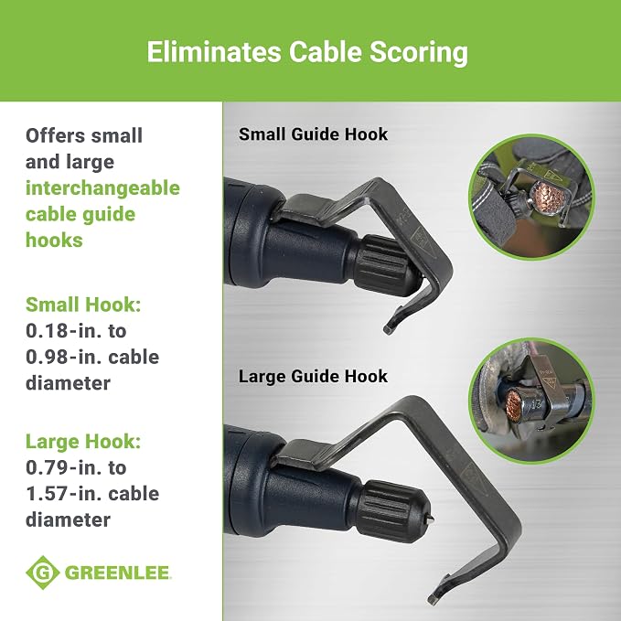 Greenlee 1903 7" Pocket Cable Stripping Tool with High-Carbon Steel Blade, 8 AWG - 1250 Kcmil