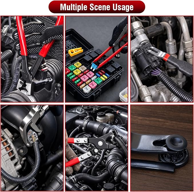 13-Piece Electrical Disconnect Pliers Kit for Cars