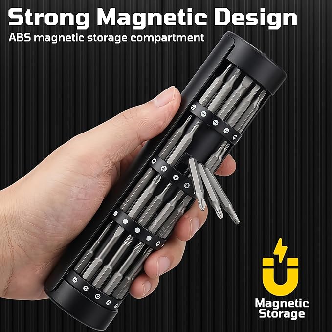 Mini Electric Screwdriver Set 3.7V, 62 in 1 Precision Screwdriver Set, Cordless Screwdriver Rechargeable with 60 Bits, Power Repair Tool Kit for rc Car, Phone, Camera, Laptop