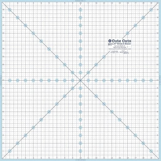 Riley Blake Designs Lori Holt Trim It Ruler 20.5 inch Square (STTI-21861)