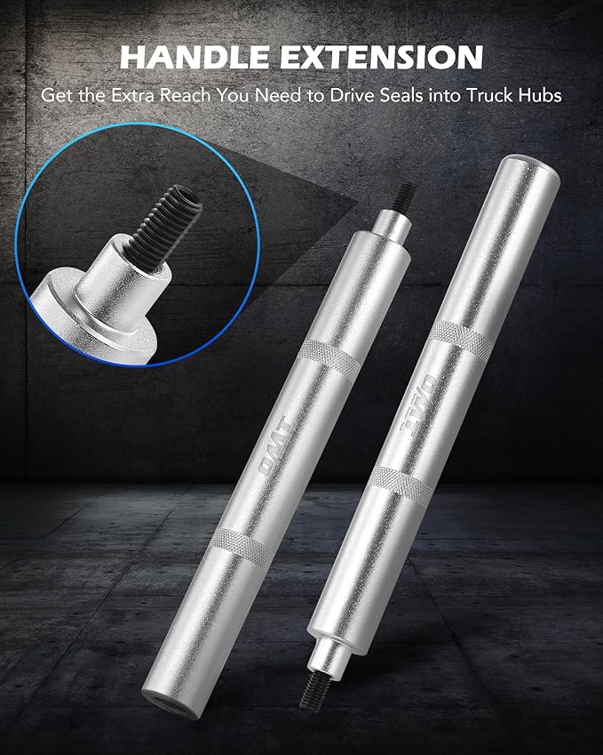 Orion Motor Tech Truck Hub Seal Installer Kit, 9pcs Heavy Duty Seal Drivers Compatible with Class 7 8 Trucks, 4-13/16" to 6-5/16" Large Race and Seal Drivers for Truck Hub Seal Removal Installation
